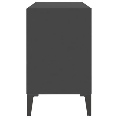 vidaXL TV-benk med metallben grå 69,5x30x50 cm