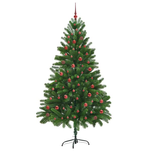 vidaXL Juletre med 300 LED med stativ grønn 210 cm PE
