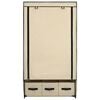 vidaXL Garderobe kremhvit 87x49x159 cm stoff