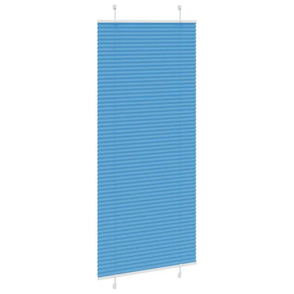 vidaXL Plisségardin Blå 85x200 cm Stoffbredde 84,4 cm Polyester