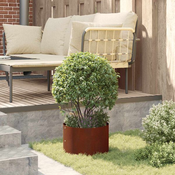 vidaXL Plante ring 5 pcs Brun 30 x 30 x 20 cm Cortenst&aring;l