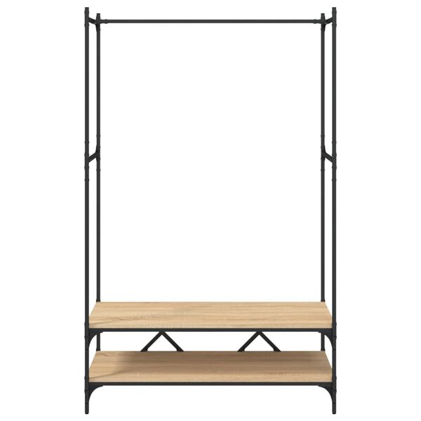 vidaXL Klesstativ med hyller sonoma eik konstruert tre