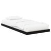 vidaXL Gulvbedramme Svart Eik 90 x 200 cm Konstruert tre