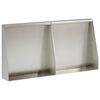 vidaXL St&oslash;ttemur 2 stk. 40 x 12 x 40 cm Rustfritt st&aring;l S&oslash;lv