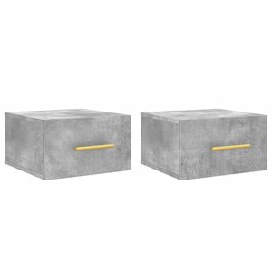 vidaXL Veggmonterte nattbord 2 stk betonggr&aring; 35x35x20 cm