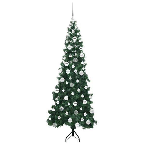 vidaXL Hj&oslash;rne Kunstig Jul Tre med 300 LED gr&oslash;nn 180 cm PVC og metall