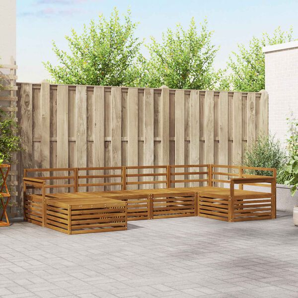 vidaXL Utend&oslash;rs sofa-sett 6 pcs Naturlig