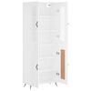 vidaXL Highboard hvit 69,5x34x180 cm konstruert tre