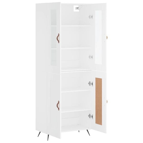 vidaXL Highboard hvit 69,5x34x180 cm konstruert tre