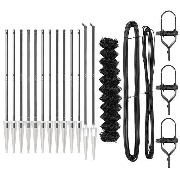 vidaXL Gjerdep&aring;le Gr&aring; 25 x 1,2 m (60 x 60 mm mesh) St&aring;l og PVC