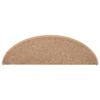 vidaXL Trappematter 15 stk 65x21x4 cm lysebrune halvrund store