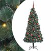 vidaXL Kunstig forlys Christmas Tree med kule sett gr&oslash;nn 150 cm PET