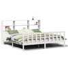 vidaXL Seng med bokhylle uten madrass hvit 180x200 cm heltre furu