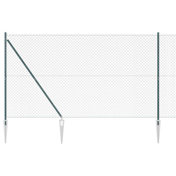vidaXL Gjerdepåle grønn 10 x 1,5 m (60 x 60 mm maske) Stål og PVC