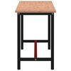 vidaXL Arbeidsbenk 200x55x81,5 cm heltre b&oslash;k og metall