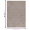 vidaXL Flossteppe med lang luv beige 140x200 cm