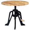 vidaXL Sidebord 60x(46-63) cm heltre mango og st&oslash;pejern