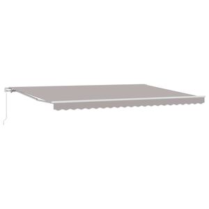 vidaXL Innvendbar Markise Lysegr&aring; 500 &times; 350 cm Polyester og aluminium