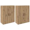 vidaXL Vegghengt skap Veggmontert 2 pcs Artisan Eik 69,5 x 34 x 90 cm