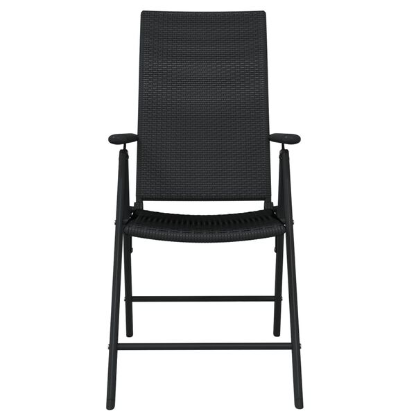 vidaXL Utendørs spisestue 5 deler svart