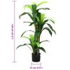 vidaXL Kunstig dracaena 9 blader 120 cm gr&oslash;nn