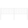 vidaXL Utskiftbar sengegavl i metall hvit 200 cm