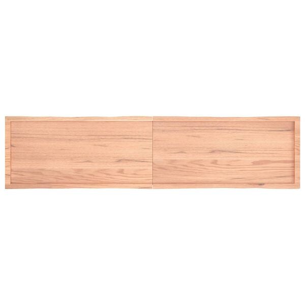 vidaXL Bordplate lysebrun 220x50x(2-6)cm behandlet heltre naturlig