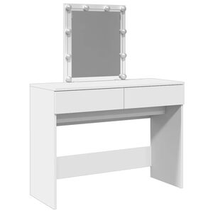vidaXL Sminkebord med LED hvit 100x40x130 cm