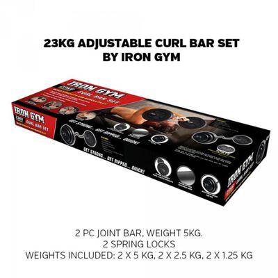 Iron Gym Justerbart curl stang sett 23 kg IRG033