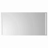 vidaXL LED Badevindu med speil Gjennomsiktig 100 x 60 cm herdet glass