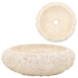 vidaXL Vask 40x12 cm marmor krem