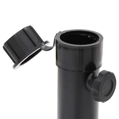 vidaXL Parasollfot sammenleggbar for Ø38/48 mm stang blank svart stål