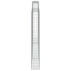 vidaXL Gabionkurver buede 3 stk 400x30x220/240 cm galvanisert jern