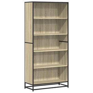 vidaXL Bokhylle sonoma eik 80,5x35x170,5 cm konstruert tre