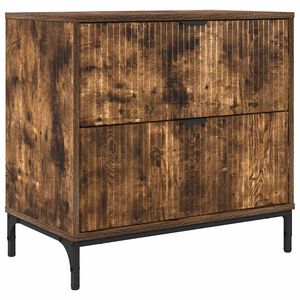 vidaXL Nattbord R&oslash;kt eik 63,5 x 36 x 61 cm Konstruert tre