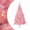 vidaXL Kunstig Forh&aring;ndsopplyst Juletre med 300 LED Rosa 240 cm PVC