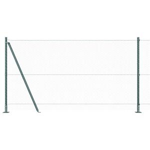 vidaXL Sekskantet gjerde med betongbase 10 x 1,2 m PVC-belagt st&aring;l