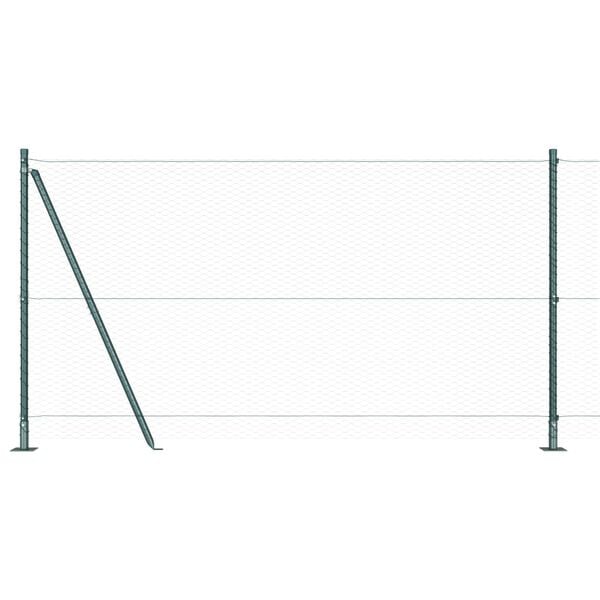 vidaXL Gjerdep&aring;le gr&oslash;nn 10 x 1,2 m (25 mm maske) St&aring;l og PVC