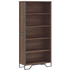 vidaXL Bokhylle brun eik 80x31x169 cm konstruert tre