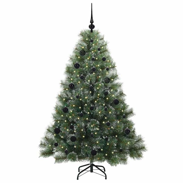 vidaXL Kunstig juletre med 150 LED med stativ gr&oslash;nn 150 cm PE og PVC