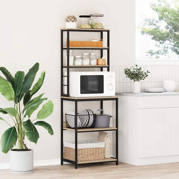 vidaXL Kjøkkenskap Sonoma eik 60 x 40 x 168 cm Konstruert tre