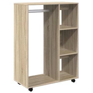vidaXL Garderobe sonoma eik 80x40x110 cm konstruert tre