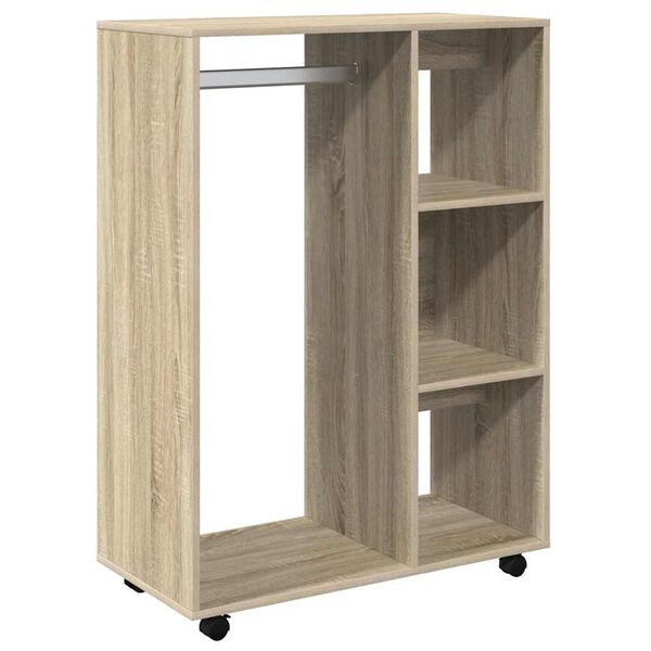 vidaXL Garderobe sonoma eik 80x40x110 cm konstruert tre