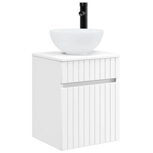 vidaXL Vegghengt servantkommode Hvit 39 x 41 x 64,5 cm Konstruert tre