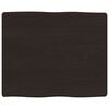 vidaXL Bordplate m&oslash;rkebrun 60x50x(2-6) cm behandlet heltre naturlig