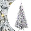 vidaXL Kunstig sammensatt juletre med 300 LED Hvit 180 cm PE og PVC