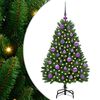 vidaXL Kunstig sammensatt juletre 150 LED-lys Gr&oslash;nn 120 cm PVC og st&aring;l