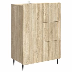 vidaXL Serviesskap Sonoma eik 66 x 34,5 x 91,5 cm Konstruert tre