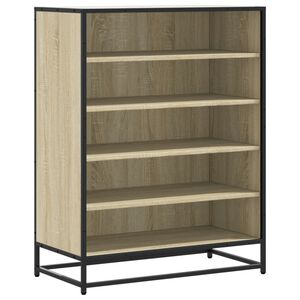 vidaXL Skoskap sonoma eik 75x38x97,5 cm konstruert tre og metall