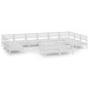 vidaXL Hagesofagruppe 13 deler hvit heltre furu